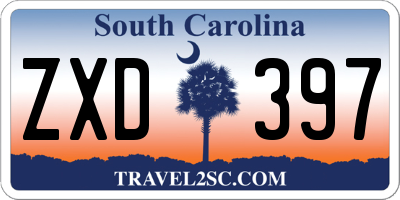 SC license plate ZXD397