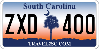 SC license plate ZXD400