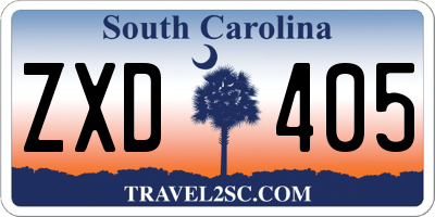 SC license plate ZXD405