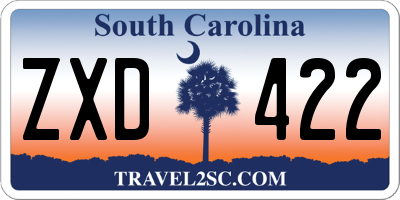 SC license plate ZXD422