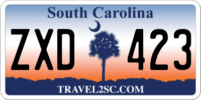 SC license plate ZXD423