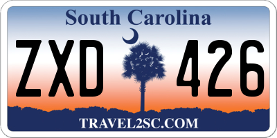 SC license plate ZXD426