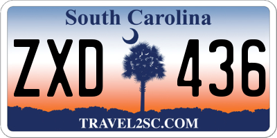 SC license plate ZXD436