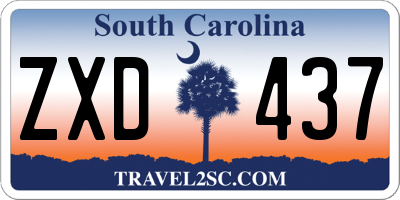 SC license plate ZXD437