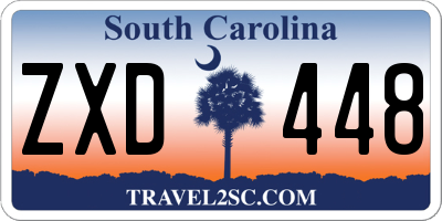 SC license plate ZXD448