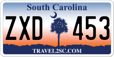 SC license plate ZXD453
