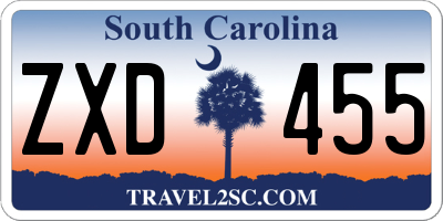 SC license plate ZXD455