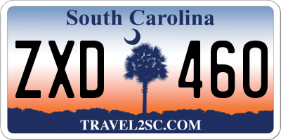 SC license plate ZXD460