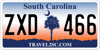 SC license plate ZXD466