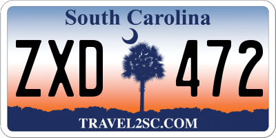 SC license plate ZXD472