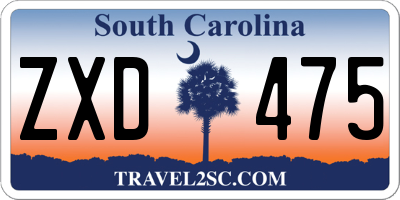 SC license plate ZXD475