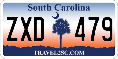 SC license plate ZXD479