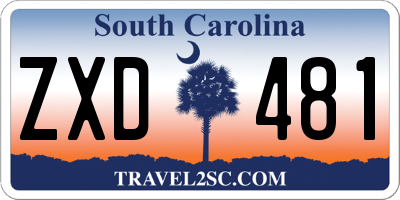 SC license plate ZXD481