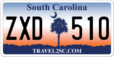 SC license plate ZXD510