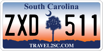 SC license plate ZXD511