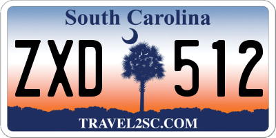 SC license plate ZXD512
