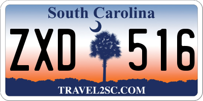 SC license plate ZXD516