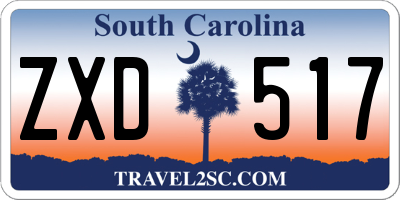 SC license plate ZXD517