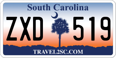 SC license plate ZXD519