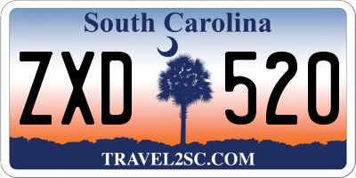 SC license plate ZXD520