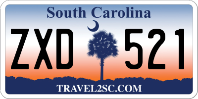 SC license plate ZXD521
