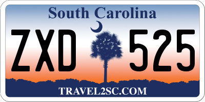 SC license plate ZXD525