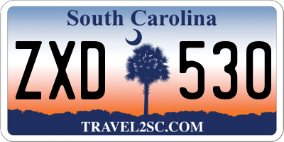 SC license plate ZXD530