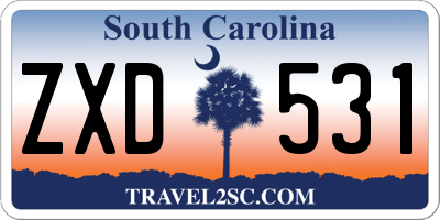 SC license plate ZXD531