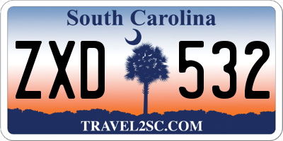SC license plate ZXD532