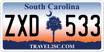 SC license plate ZXD533
