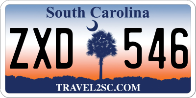 SC license plate ZXD546