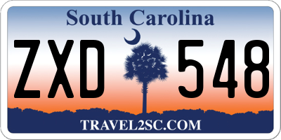SC license plate ZXD548