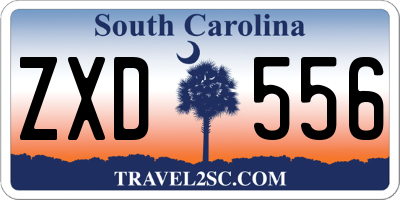 SC license plate ZXD556