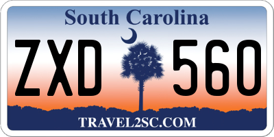 SC license plate ZXD560