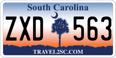 SC license plate ZXD563