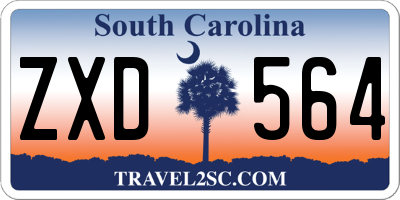SC license plate ZXD564