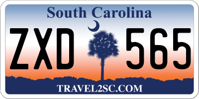 SC license plate ZXD565