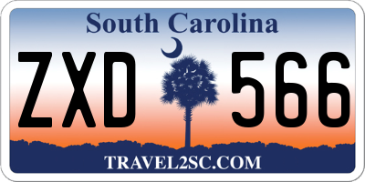 SC license plate ZXD566