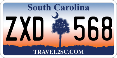 SC license plate ZXD568
