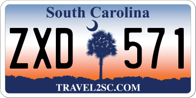 SC license plate ZXD571