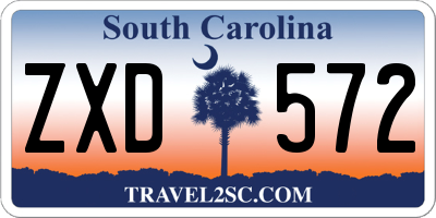SC license plate ZXD572