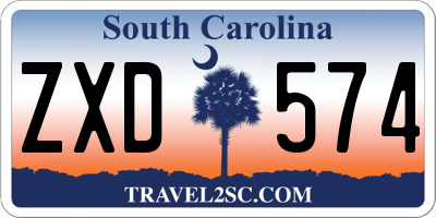 SC license plate ZXD574