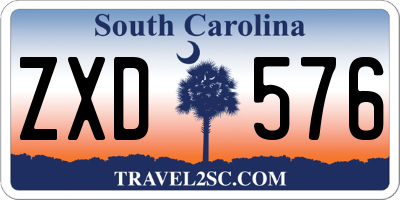 SC license plate ZXD576