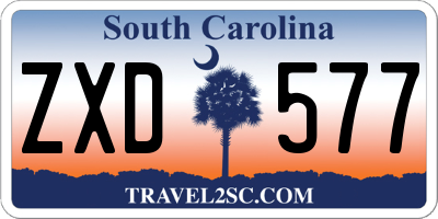 SC license plate ZXD577