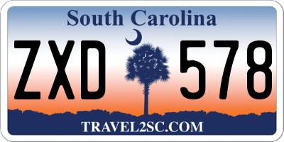SC license plate ZXD578