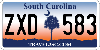 SC license plate ZXD583