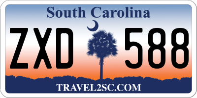SC license plate ZXD588