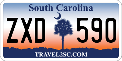 SC license plate ZXD590