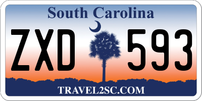 SC license plate ZXD593