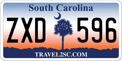 SC license plate ZXD596
